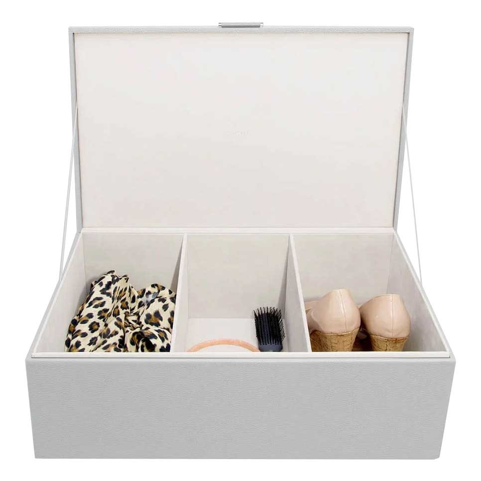 Stackers Large Lidded Storage Box Pebble Grey